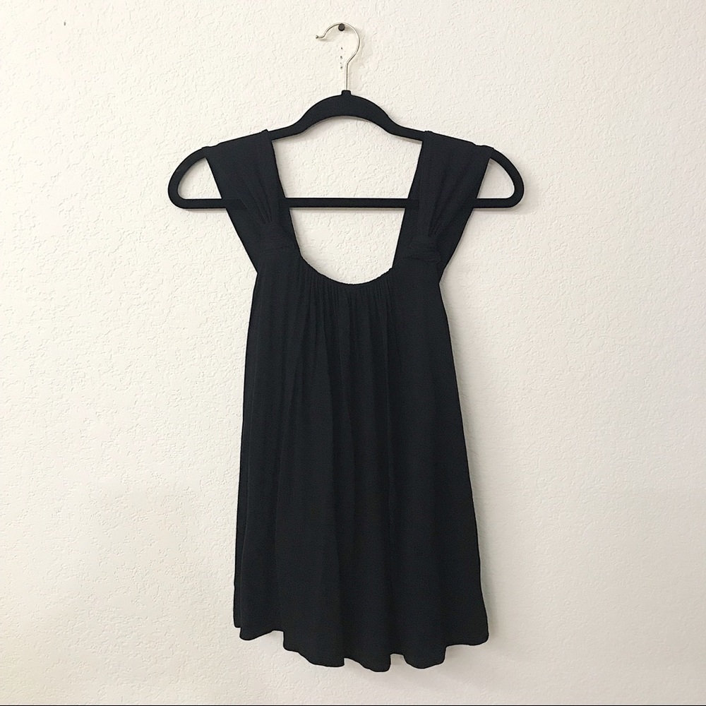 NWT Anthro Vanessa Virginia Black Flowy Tank